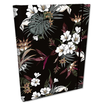 Notes B6 kratka z gumką Soft Touch Tropikalne Kwiaty