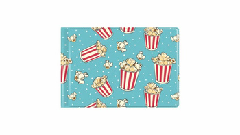 Okładka na dokumenty ucznia małe z nadrukiem popcorn