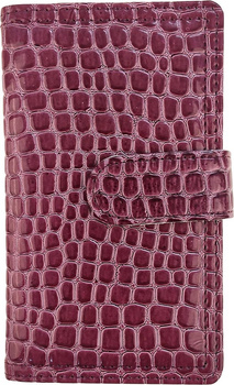 Kalendarz 2026 B6 dzienny z zapięciem krokodyl fioletowy
