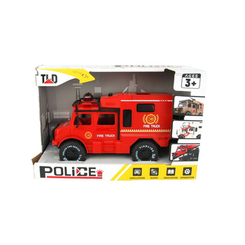 Ciężarówka strażacka z dźwiękiem zabawka edukacyjna w pudełku dla dzieci