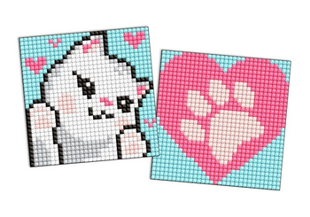 Diamentowa mozaika na naklejce IDEYKA 9x9 cm kids Białe Łapy