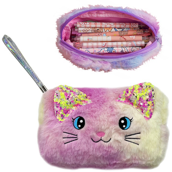 PIÓRNIK SASZETKA KOTEK KOT PLUSZOWY Z KOTKIEM DLA DZIEWCZYNKI PREZENT