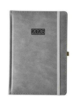 Kalendarz 2026 A5 LUX dzienny szary V4 K-A5D L