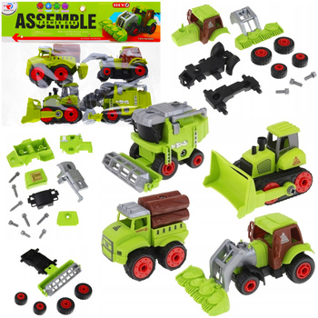 Zabawki Pojazdy Rolnicze Rozkręcane Zestaw 4 Sztuki Edukacyjne Dla Dzieci