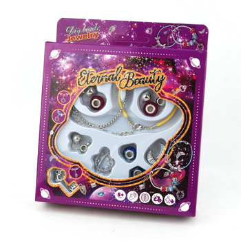 Zestaw biżuterii dla dzieci koraliki na blistrze kreatywna zabawa