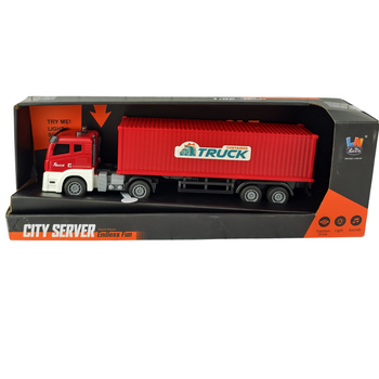 TIR ZABAWKA DLA DZIECI CIĘŻARÓWKA Z NACZEPĄ ŚWIATŁO DŹWIĘK AUTKO POJAZD