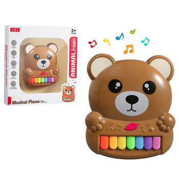 Pianinko Dla Dzieci Miś 2 Kolory Światło Dźwięk Interaktywny Prezent
