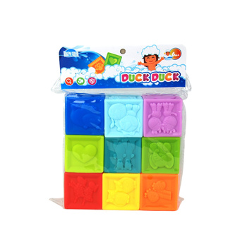 Klocki Gumowe Miękkie Dla Dzieci Edukacyjne Bezpieczne Prezent 9 El.