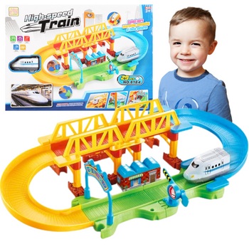 Kolejka Na Baterie Z Torami El. 29 Światło Dźwięk Zestaw Prezent Dla Dzieci