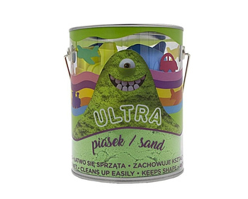 Ultra Piasek 900g zielony + 4 foremki Pojazdy EPEE