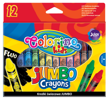 Colorino kids kredki świecowe jumbo 12 kolorów dla dzieci