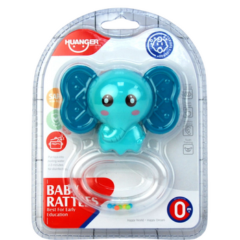 GRZECHOTKA SŁOŃ DLA NIEMOWLĄT BEZPIECZNA SENSORYCZNA ZABAWKA 0M+ PREZENT