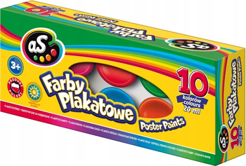 Farby plakatowe AS 10 kol x 20 ml