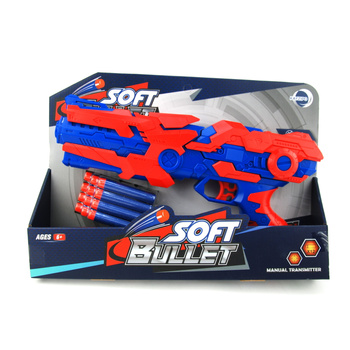 Pistolet na strzałki w kartonie zabawka dla dzieci interaktywna broń