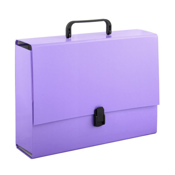 Teczka z rączką A4 10 cm Penmate mix kolorów fioletowy jasny-ciemny