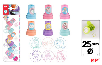Stempelki MP Unicorn & Rainbow dla dzieci blister 6 sztuk