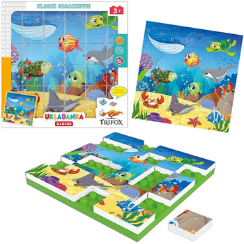 UKŁADANKA KLOCKI ZWIERZĘTA MORSKIE 36 EL