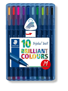 Długopis triplus ball M 10 kol. w etui Staedtler