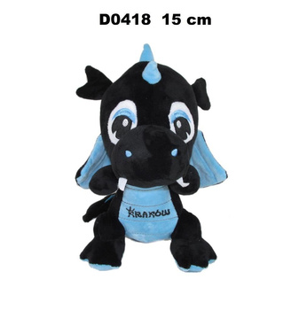 Smok "Kraków" czarny niebieski 15cm Sun-Day