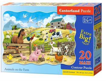 Puzzle 20 maxi - Animals on the Farm CASTOR Castorland