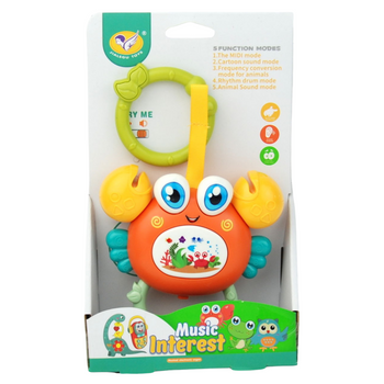 Zabawka krab interaktywny muzyczny dla niemowląt dźwięk światło zawieszka