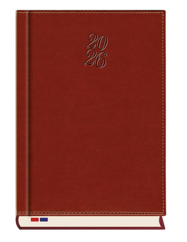 Terminarz 2026 dzienny Senator A5 brązowy