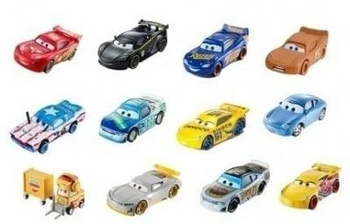 Cars. Auto świecące w ciemnośc mix (8szt) Mattel