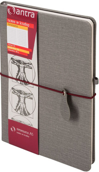 Notes renesans A5 kratka szary