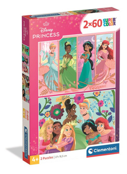 Puzzle 2x60 Super kolor Princess 24824