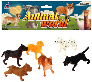 Zabawki figurki psy 6 sztuk dla dzieci zestaw edukacyjny rozwijający kreaty