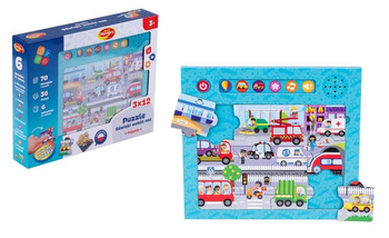 Puzzle dźwięki wokół nas - Pojazdy Dumel
