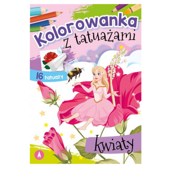 KOLOROWANKA Z TATUAŻAMI. KWIATY