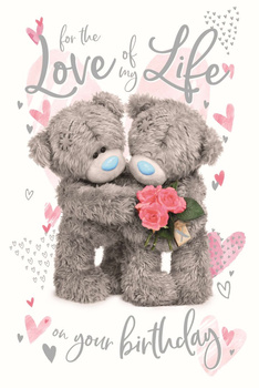 Karnet urodzinowy 3D For The Love of my Life on Your Birthday 228x152