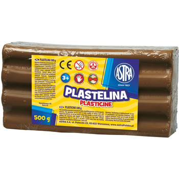 Plastelina Astra 500g brązowa