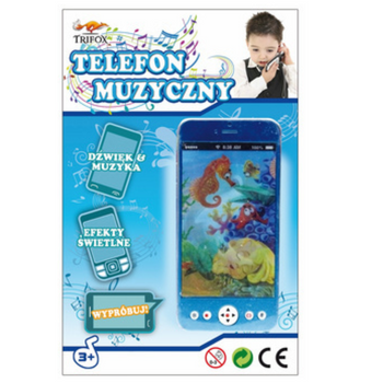 Telefon zabawkowy na baterie interaktywny dla dzieci 1 sztuka edukacyjny
