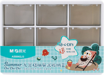 Przybornik do przechowywania Cha Cha 9 szuflad 1 szt. mix