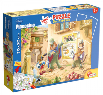 LISCIANI PUZZLE DWUSTRONNE MAXI 35 EL.PINOKIO