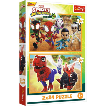 Puzzle 2x24 Spidey i dinozaury 34432