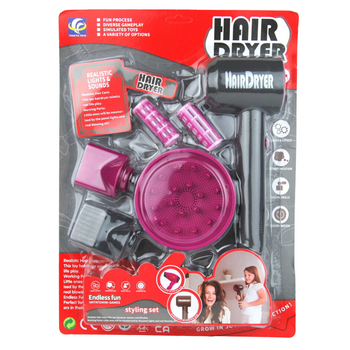 Zestaw fryzjerski na baterie dla dzieci interaktywny edukacyjny zabawka