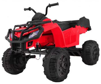 Quad Na Akumulator XL ATV 2,4GHz Czerwony Pilot Napęd 4x4 Bagażnik LED