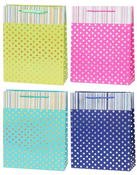 Torebki prezentowe Lux Kropki set A A5 12 sztuk