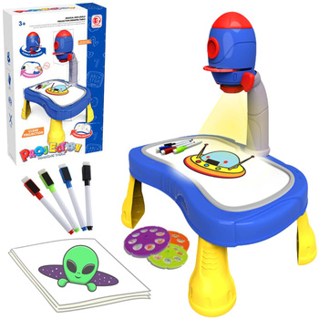 Stolik do rysowania z projektorem rakiet edukacyjny interaktywny zestaw