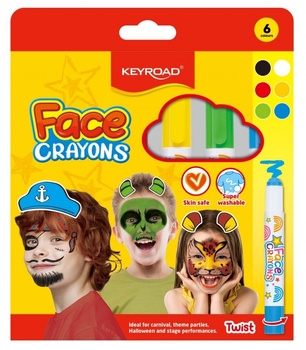 Farby do malowania twarzy KEYROAD 6 kolorów