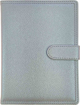 Kalendarz 2026 B5 dzienny z zapięciem hologram błękitny