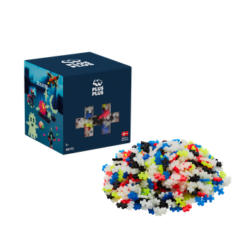 Klocki Konstrukcyjne 3D Zestaw Puzzle PLUS-PLUS ŚWIECĄCE W CIEMNOŚCI 600e
