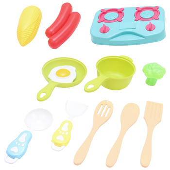 ZESTAW NACZYŃ DO ZABAWY KUCHENNY KUCHNIA DLA DZIECI NACZYNIA 10 ELEMENTÓW