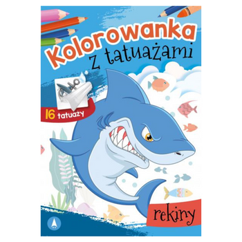 KOLOROWANKA Z TATUAŻAMI. REKINY