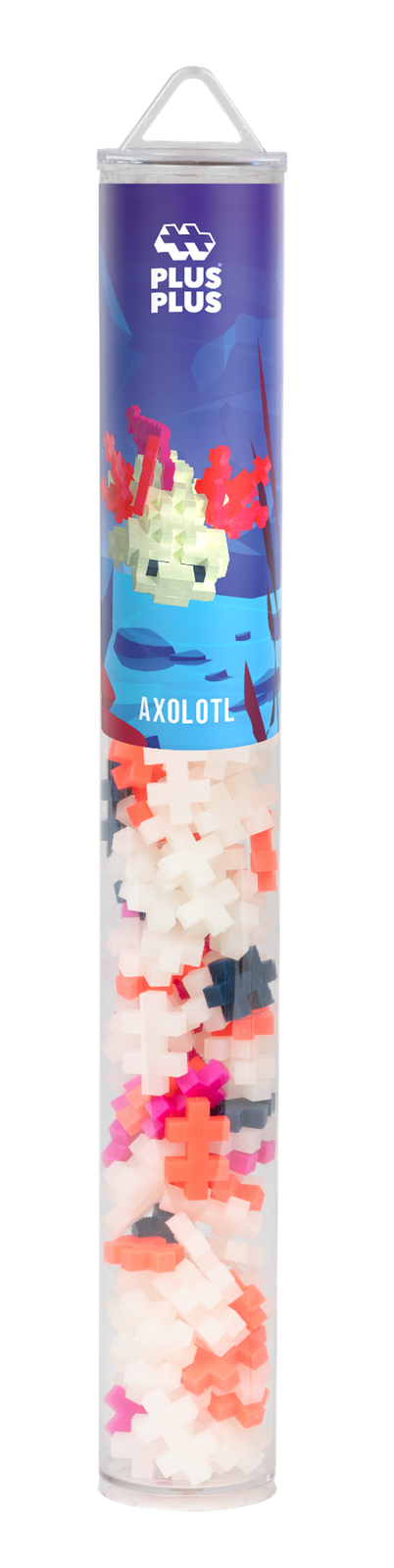 PLUS-PLUS TUBA AKSOLOTL - 100 elementów w kolorowej tubie