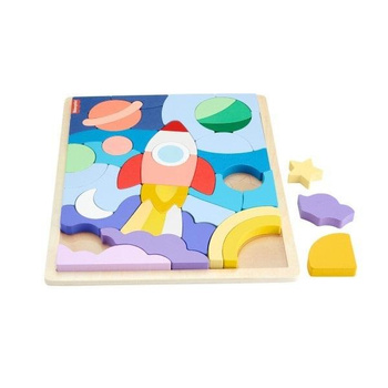 Fisher Price. Drewniane puzzle kosmos Fisher- Price