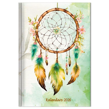 Kalendarz 2026 tygodniowy A5 Łapacz zielony SK1